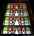 Glas in lood in portiek
<br/>
Gert-Jan Lobbes, 2016